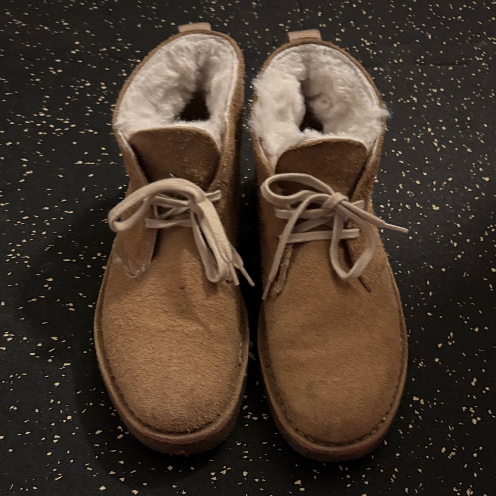 Todd Snyder Brown Suede Shearling Lined Desert Boot